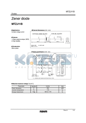 MTZJ12B datasheet - Zener diode