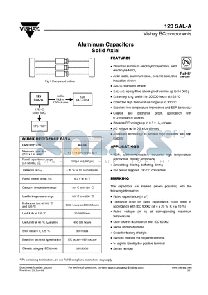 MAL212310101 datasheet - Aluminum Capacitors Solid Axial