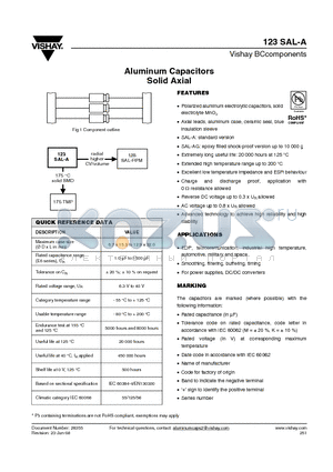 MAL212310151 datasheet - Aluminum Capacitors Solid Axial