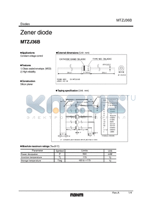 MTZJ13B datasheet - Zener diode