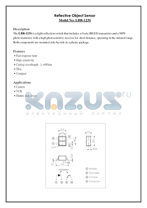 LBR-123S datasheet - Reflective Object Sensor