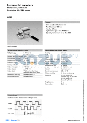 GO320.0224117 datasheet - Incremental encoders