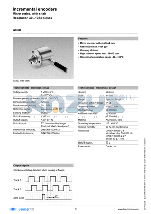 GO320.0604122 datasheet - Incremental encoders