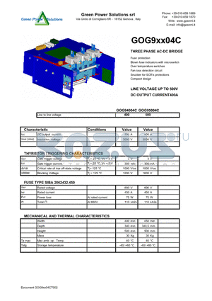 GOG94004C datasheet - THREE PHASE AC-DC BRIDGE