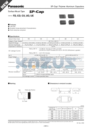 EEFCD0D101ER datasheet - SP-Cap/ Polymer Aluminum Capacitors
