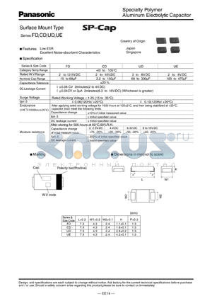 EEFCD0D101XR datasheet - Specialty Polymer Aluminum Electrolytic Capacitor