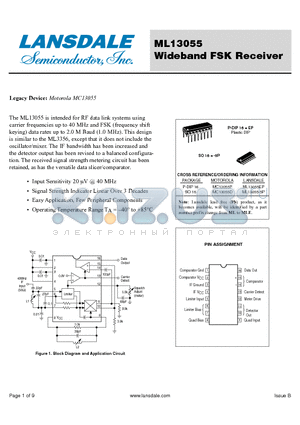 ML13055EP datasheet - Wideband FSK Receiver