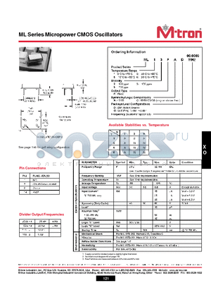 ML13FAD datasheet - Micropower CMOS Oscillators