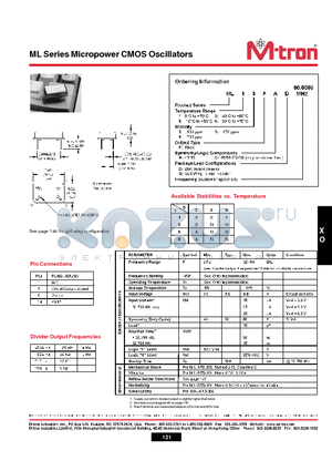 ML13FCD datasheet - Micropower CMOS Oscillators