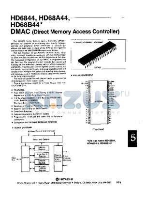 HD68A44 datasheet - Direct Memory Access Controller