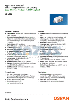 LBY87C-P1R2-35 datasheet - Lead (Pb) Free Product - RoHS Compliant