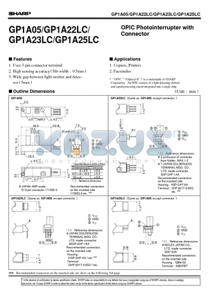 GP1A22LC datasheet - OPIC Photointerrupter with Connector