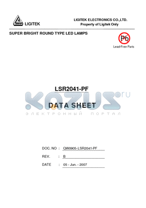 LSR2041-PF datasheet - SUPER BRIGHT ROUND TYPE LED LAMPS