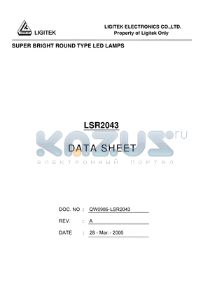 LSR2043 datasheet - SUPER BRIGHT ROUND TYPE LED LAMPS