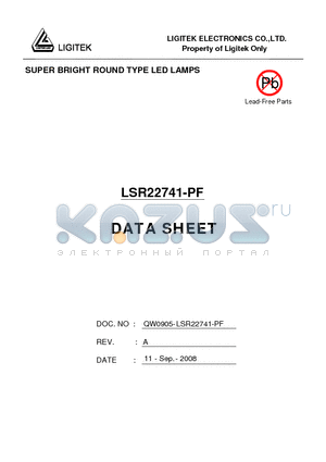 LSR22741-PF datasheet - SUPER BRIGHT ROUND TYPE LED LAMPS