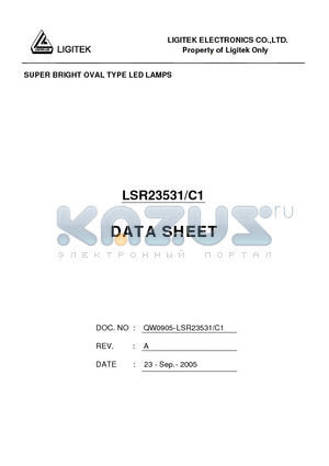 LSR23531/C1 datasheet - SUPER BRIGHT OVAL TYPE LED LAMPS