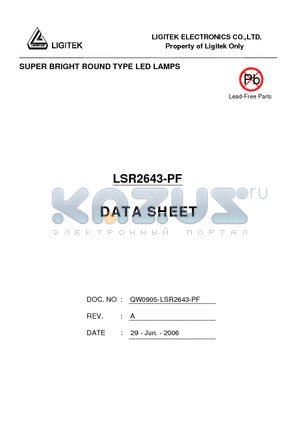 LSR2643-PF datasheet - SUPER BRIGHT ROUND TYPE LED LAMPS