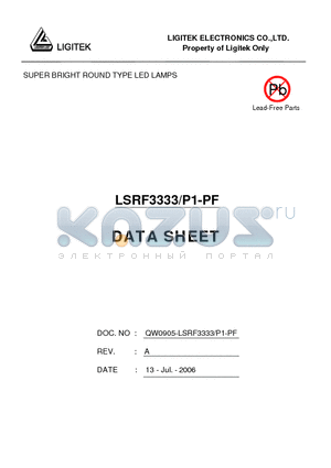 LSRF3333/P1-PF datasheet - SUPER BRIGHT ROUND TYPE LED LAMPS