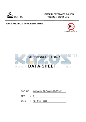 LSRF63233-PF-TBS-X datasheet - TAPE AND BOX TYPE LED LAMPS