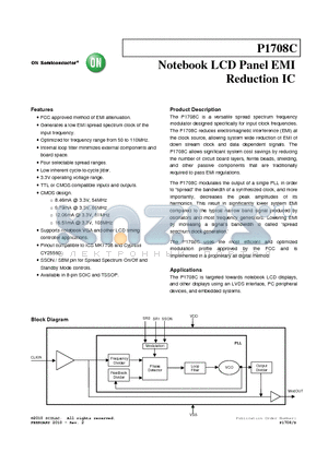 P1708CF-08SR datasheet - Notebook LCD Panel EMI Reduction IC