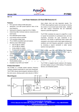 P1708CG-08ST datasheet - Low Power Notebook LCD Panel EMI Reduction IC