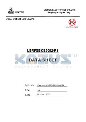 LSRFSBKS2092-R1 datasheet - DUAL COLOR LED LAMPS