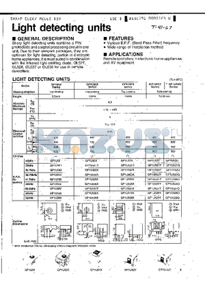 GP1U505X datasheet - LIGHT DETECTING UNITS