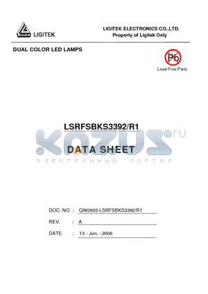 LSRFSBKS3392-R1 datasheet - DUAL COLOR LED LAMPS