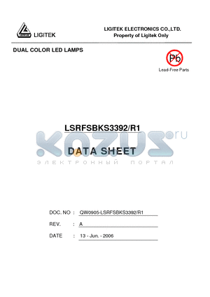 LSRFSBKS3392/R1 datasheet - DUAL COLOR LED LAMPS