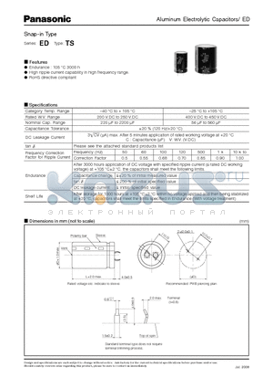 EETED2D391HJ datasheet - Snap-in Type