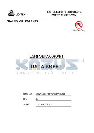 LSRFSBKS3393/R1 datasheet - DUAL COLOR LED LAMPS