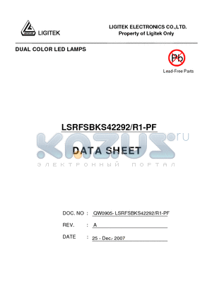 LSRFSBKS42292-R1-PF datasheet - DUAL COLOR LED LAMPS