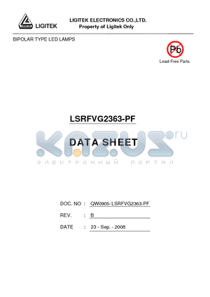 LSRFVG2363-PF datasheet - BIPOLAR TYPE LED LAMPS