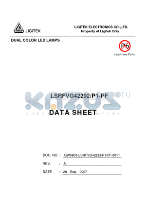 LSRFVG42292-P1-PF datasheet - DUAL COLOR LED LAMPS