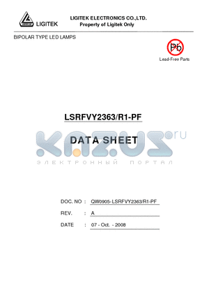 LSRFVY2363/R1-PF datasheet - BIPOLAR TYPE LED LAMPS