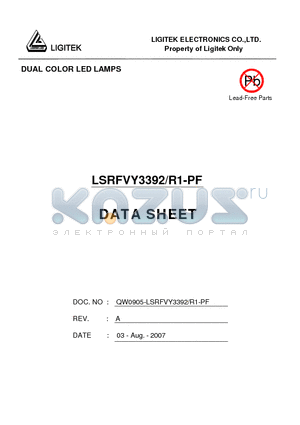 LSRFVY3392/R1-PF datasheet - DUAL COLOR LED LAMPS