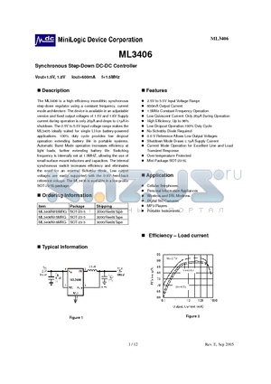 ML3406N15MRG datasheet - Synchronous Step-Down DC-DC Controller