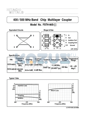 LC-FSTH-90S-LM-0406A datasheet - 400 / 500 MHz Band Chip Multilayer Coupler