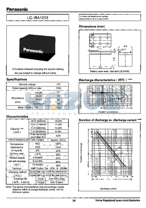 LC-RA1212 datasheet - For main and standby power supplies.