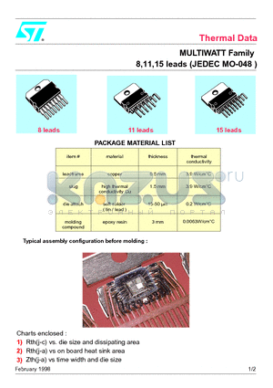 MULTIWATT11 datasheet - MULTIWATT