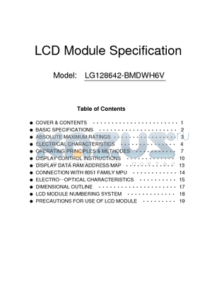 LC128641-NFNNS3N datasheet - LCD Module Specification