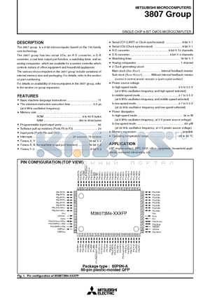 M38079MF-178FP datasheet - SINGLE-CHIP 8-BIT CMOS MICROCOMPUTER