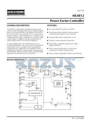 ML4812IP datasheet - Power Factor Controller