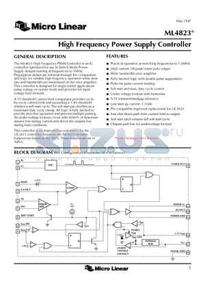 ML4823CP datasheet - High Frequency Power Supply Controller