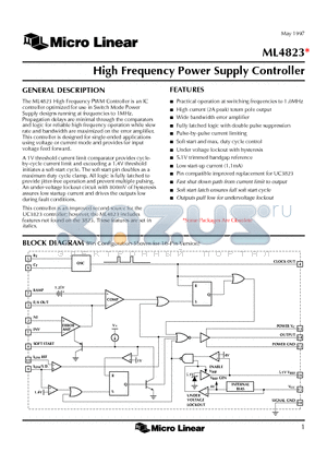 ML4823CS datasheet - High Frequency Power Supply Controller