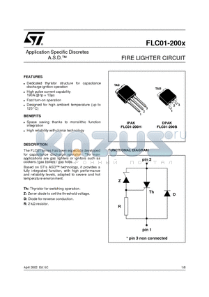 FLC01-200B-TR datasheet - FIRE LIGHTER CIRCUIT