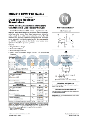 MUN5131DW1T1G datasheet - Dual Bias Resistor Transistors