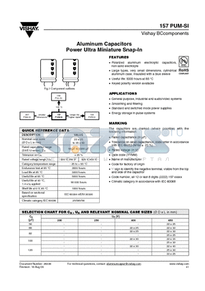 MAL215747331E3 datasheet - Aluminum Capacitors Power Ultra Miniature Snap-In