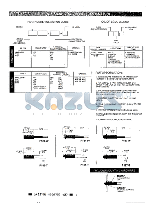 P180TB5-24V-W24 datasheet - 3/16 (4.8mm) SNAP-IN PANEL MOUNT LEDs