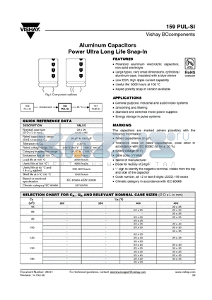 MAL215922122E3 datasheet - Aluminum Capacitors Power Ultra Long Life Snap-In